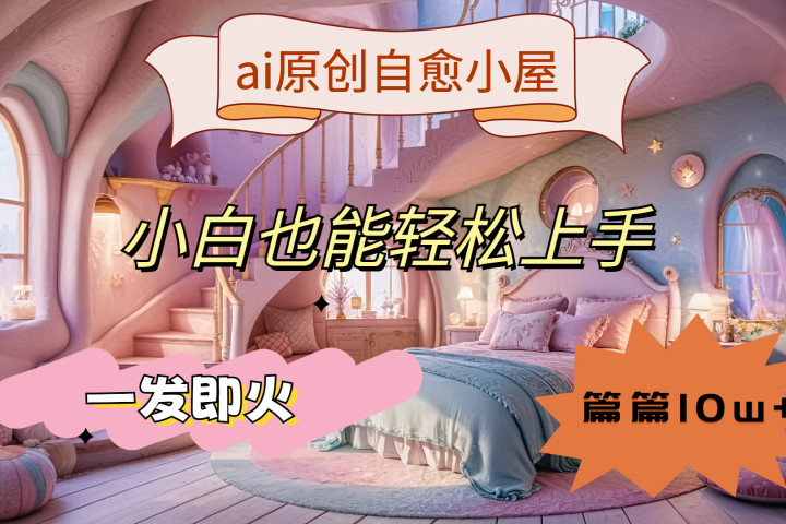 ai原创治愈小屋，小白也能轻松上手，一发即火，篇篇10w+51轻创基地-网创项目资源站-副业创业项目-电脑手机搞钱项目-网赚项目51轻创基地