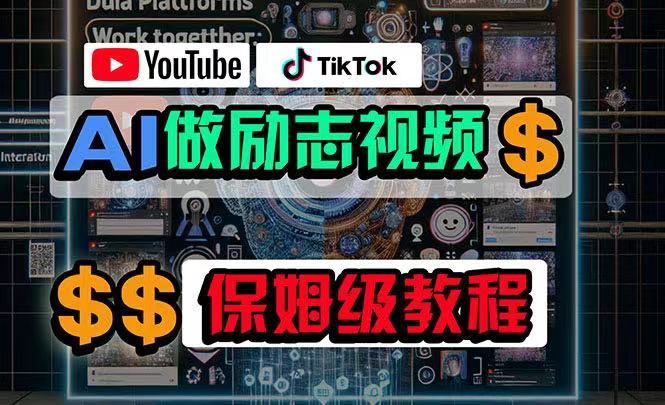 利用AI制作励志视频，在YouTube和TikTok赚钱，小白可做（附工具）51轻创基地-网创项目资源站-副业创业项目-电脑手机搞钱项目-网赚项目51轻创基地
