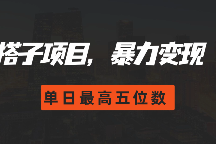 搭子项目，暴力变现，单日最高破五位数51轻创基地-网创项目资源站-副业创业项目-电脑手机搞钱项目-网赚项目51轻创基地