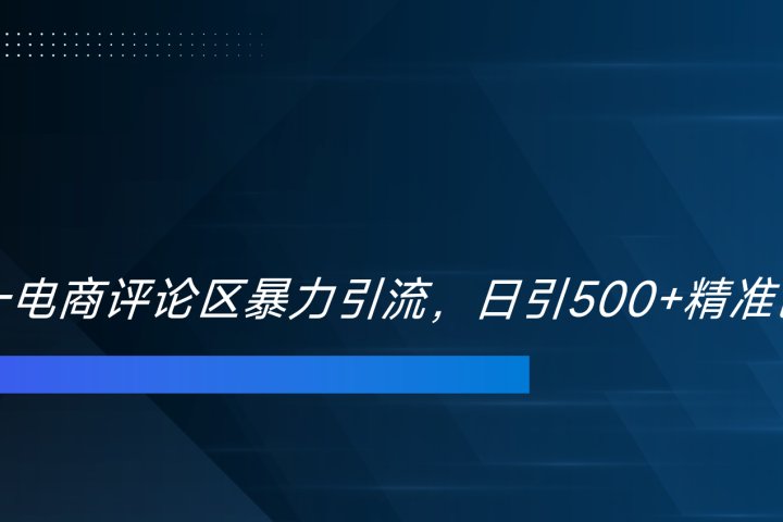 双十一电商评论区暴力引流，日引500+精准创业粉！！！51轻创基地-网创项目资源站-副业创业项目-电脑手机搞钱项目-网赚项目51轻创基地