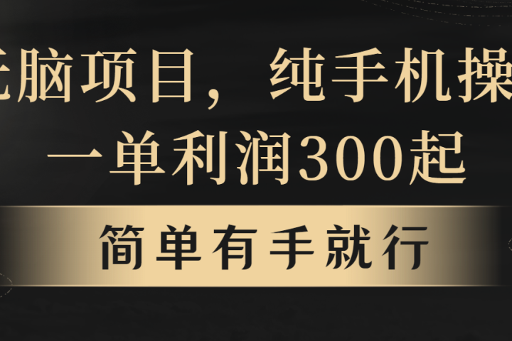 无脑项目，一单几百块，轻松月入5w+，看完就能直接操作51轻创基地-网创项目资源站-副业创业项目-电脑手机搞钱项目-网赚项目51轻创基地