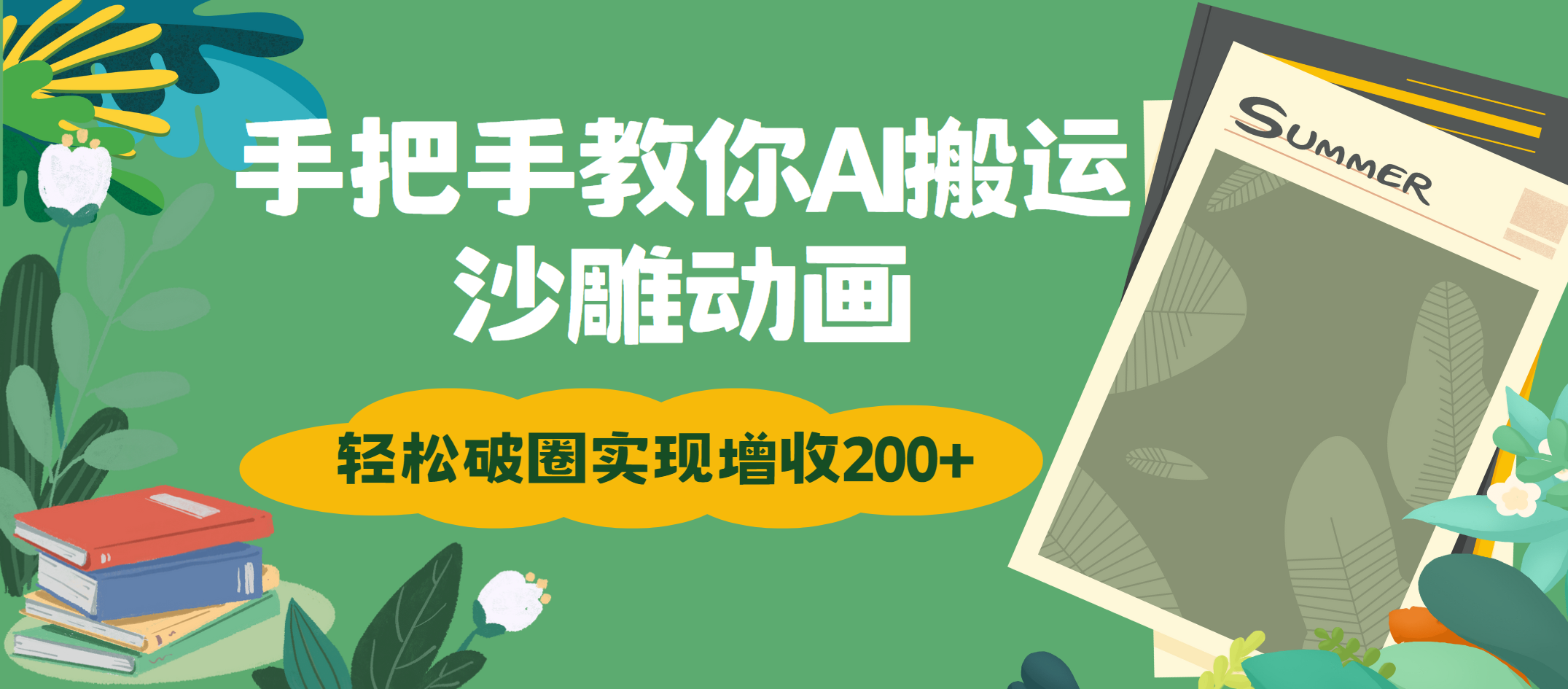 手把手教你用AI搬运沙雕动画轻松破圈实现增收200+51轻创基地-网创项目资源站-副业创业项目-电脑手机搞钱项目-网赚项目51轻创基地