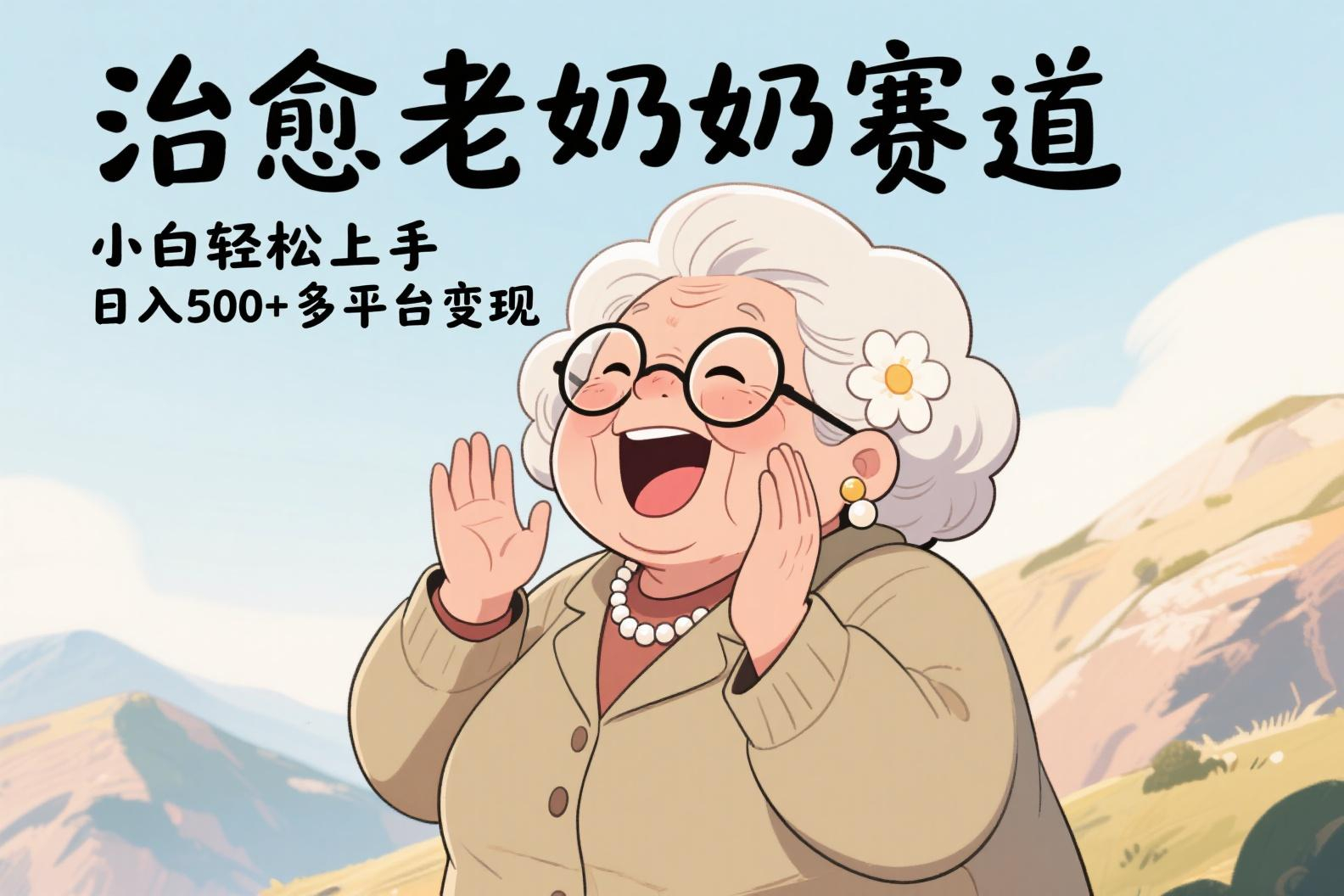 视频号治愈老奶奶赛道，小白轻松上手，日入500+多平台变现51轻创基地-网创项目资源站-副业创业项目-电脑手机搞钱项目-网赚项目51轻创基地