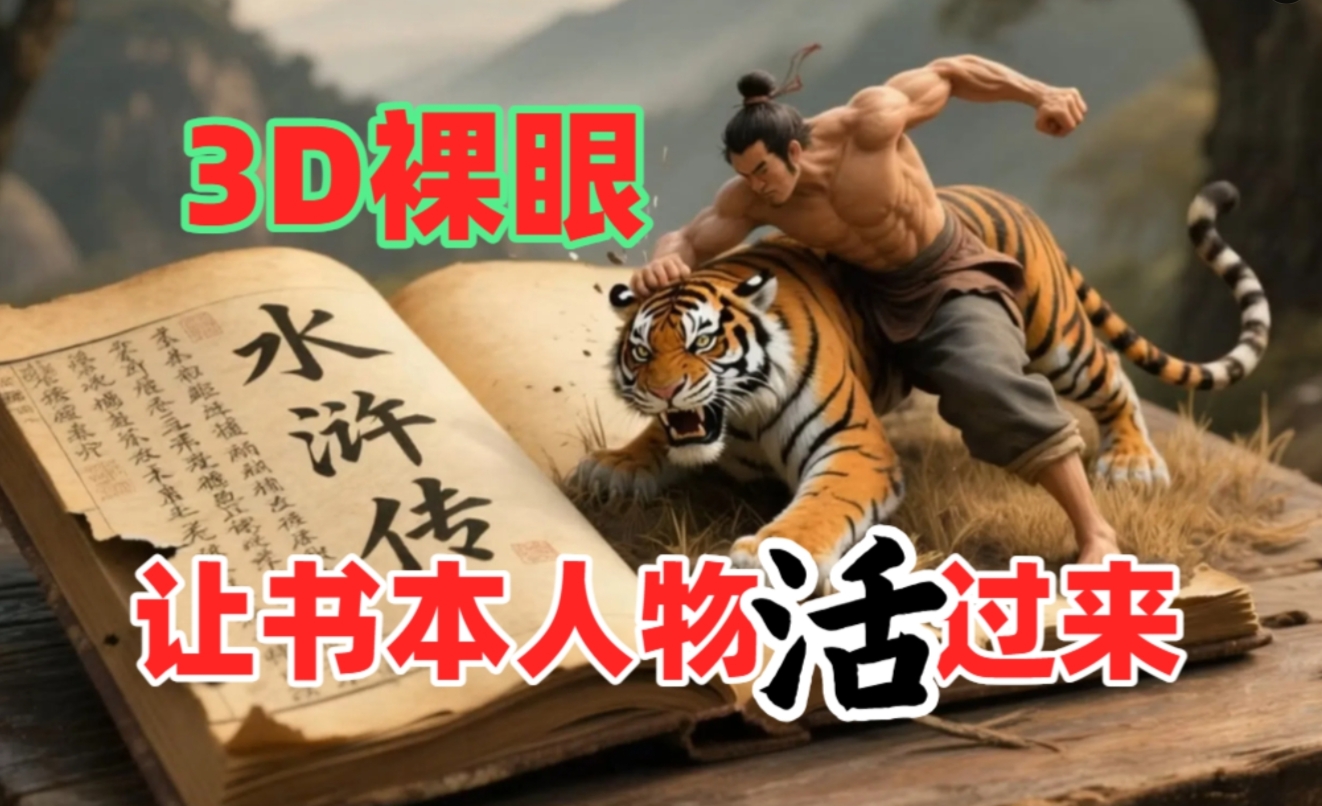 书本人物裸眼3D视频，一条视频收益过千，保姆级教程51轻创基地-网创项目资源站-副业创业项目-电脑手机搞钱项目-网赚项目51轻创基地