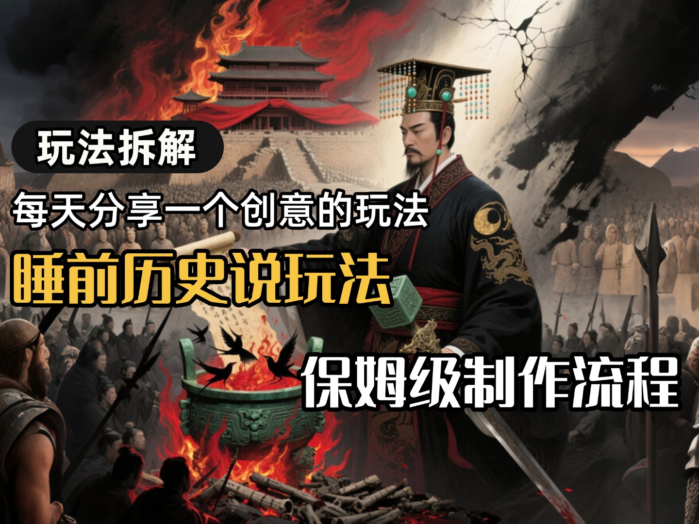 13条作品涨粉24.5万，全流程拆解睡前历史说，保姆级教程51轻创基地-网创项目资源站-副业创业项目-电脑手机搞钱项目-网赚项目51轻创基地