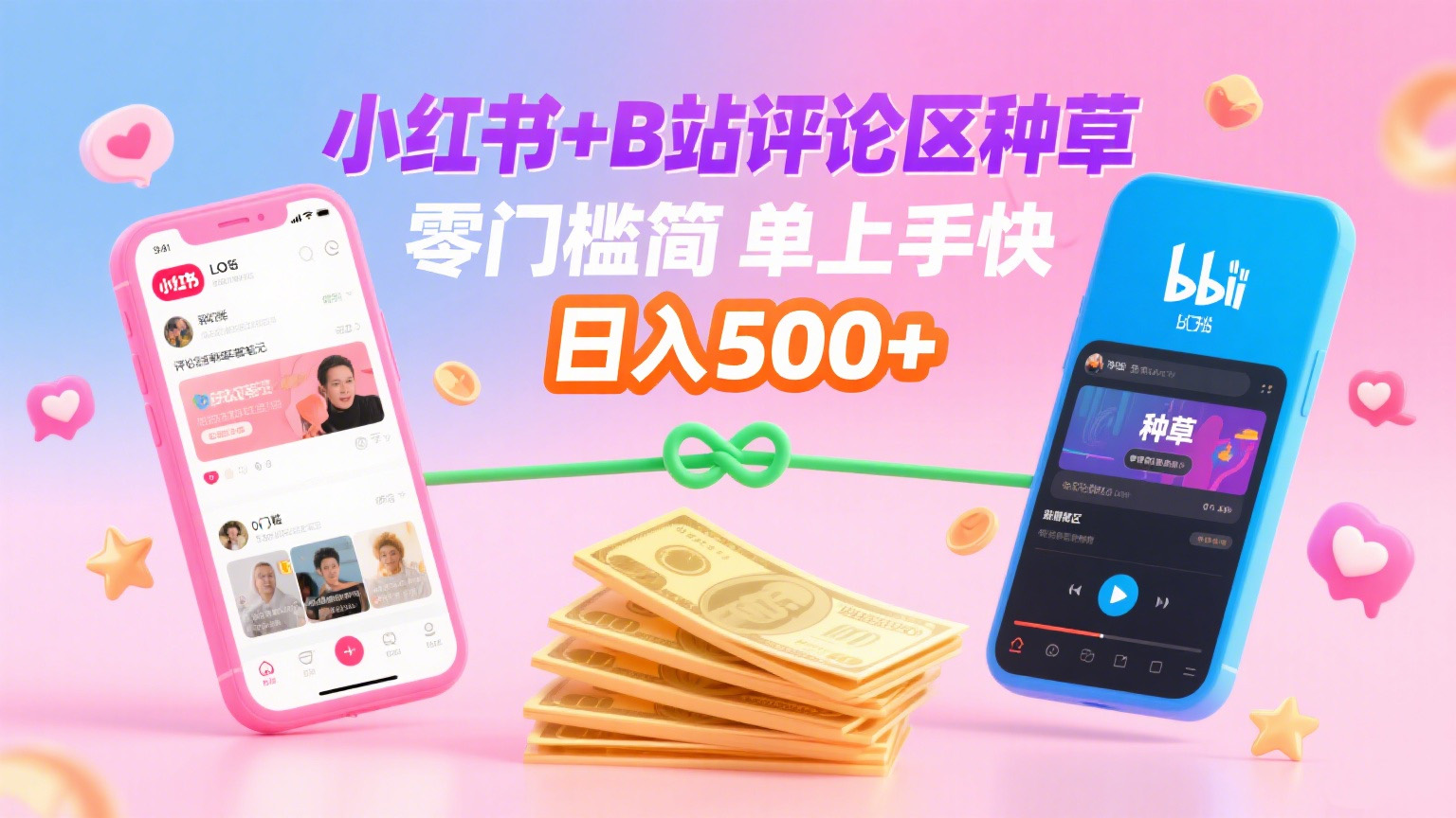 小红书+B站评论区种草，0门槛1分钟一单，只需复制粘贴，日入500+51轻创基地-网创项目资源站-副业创业项目-电脑手机搞钱项目-网赚项目51轻创基地